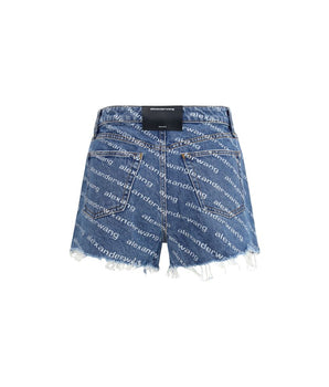 Alexander Wang Blue Cotton Bermuda Shorts