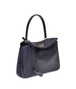 Balenciaga Blue Calf Leather Bos Taurus Shoulder Bag