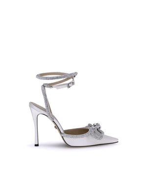 MACH & MACH White Silk High Heel Pumps