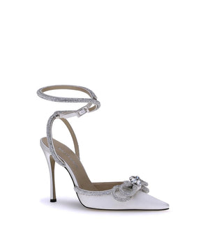 MACH & MACH White Silk High Heel Pumps