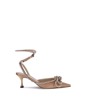 MACH & MACH Gold Silk High Heel Pumps