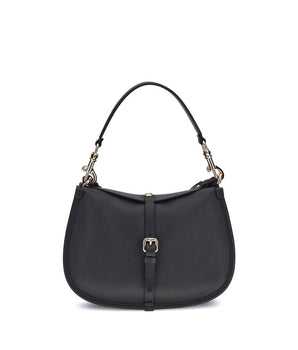 Etro Black Calf Leather Bos Taurus Shoulder Bag