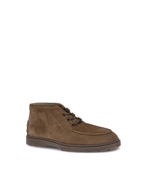 Tod's Brown Calf Leather Bos Taurus Lace-Up Boots