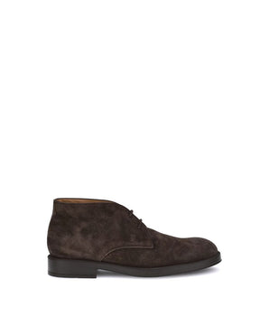 Tod's Brown Calf Leather Bos Taurus Ankle Boots