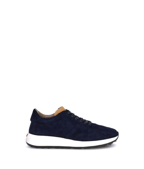Tod's Blue Calf Leather Bos Taurus Low Top Sneakers