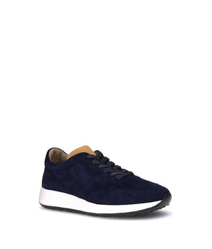 Tod's Blue Calf Leather Bos Taurus Low Top Sneakers