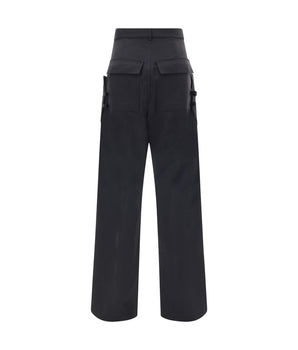 Rick Owens black wool cargo pants