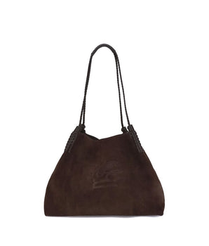 Etro Brown Calf Leather Bos Taurus Shoulder Bag