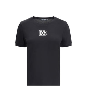 Dolce & Gabbana Black Cotton T-Shirt