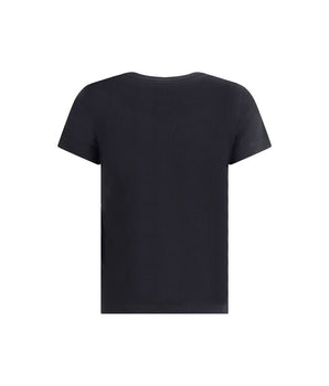 PINKO Black Cotton T-Shirt