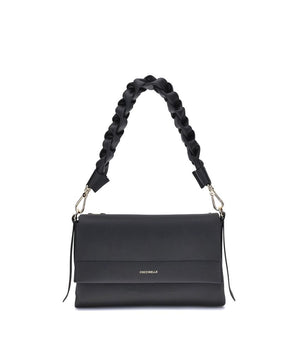 Coccinelle Black Calf Leather Bos Taurus Shoulder Bag