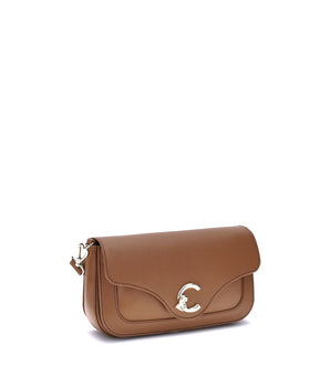 Coccinelle Brown Calf Leather Bos Taurus Shoulder Bag