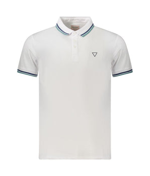 Guess Jeans White Cotton Men Polo Shirt