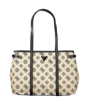 Guess Jeans Beige Cotton Handbag