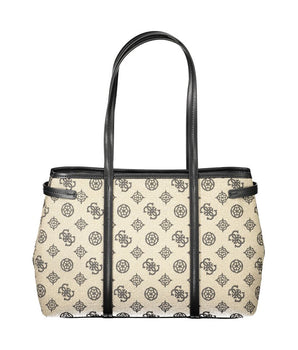 Guess Jeans Beige Cotton Handbag