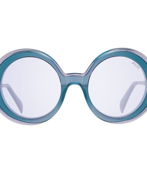 Emilio Pucci Turquoise Metal & Plastic Sunglasses