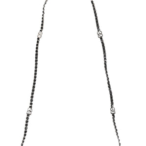 Dolce & Gabbana Black Leather DG Logo Chain Bag Shoulder Strap