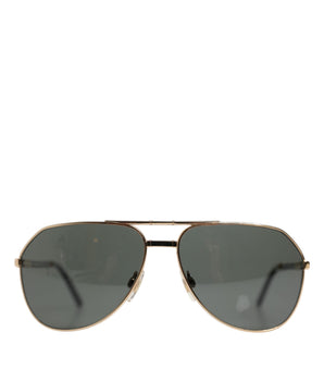 Dolce &amp; Gabbana Gold DG2106K Pilot Frame Tinted Lens Polarized Sunglasses