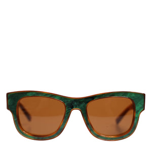 Dolce & Gabbana Green Brown Marbled Acetate DG4379-F Eyewear Sunglasses