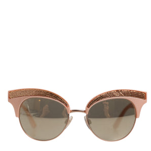 Dolce & Gabbana Pink Gold Mirrored Cat Eye DG6109 Sequined Sunglasses