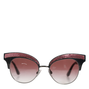 Dolce & Gabbana Black Pink Mirrored Cat Eye DG6109 Sequined Sunglasses