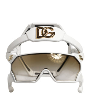 Dolce &amp; Gabbana White Acetate Next Generation Mask Sunglasses