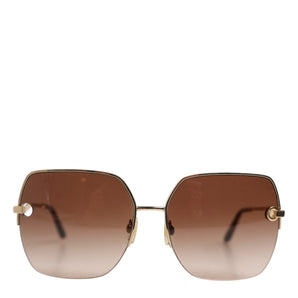 Dolce & Gabbana Gold Brown Gradient Square DG2267 Eyewear Sunglasses