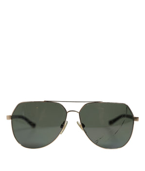 Dolce &amp; Gabbana Black 18K Gold Plated Polarized Steel DG2133K Sunglasses