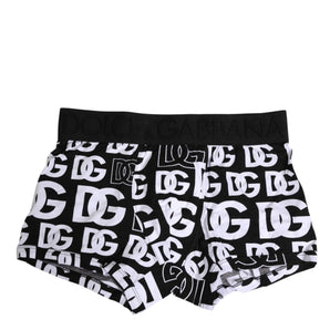 Dolce & Gabbana Black Cotton Logo Regular Men Boxer Underwear