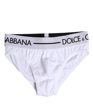 Underwear Dolce &amp; Gabbana White Cotton Stretch Regular Brief
