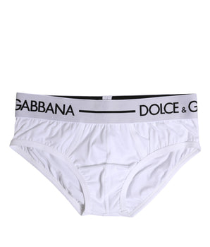 Underwear Dolce &amp; Gabbana White Cotton Stretch Regular Brief