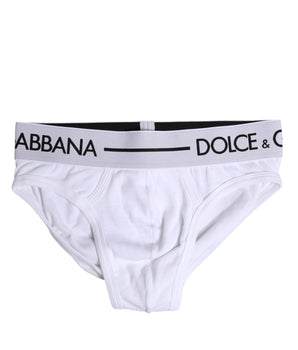 Underwear Dolce &amp; Gabbana White Cotton Stretch Regular Brief