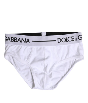 Underwear Dolce &amp; Gabbana White Cotton Stretch Regular Brief