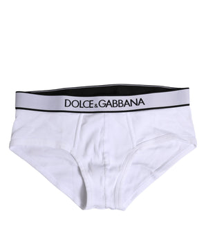 Underwear Dolce &amp; Gabbana White Cotton Stretch Regular Brief