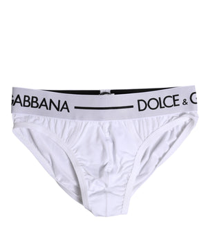 Underwear Dolce &amp; Gabbana White Cotton Stretch Regular Brief