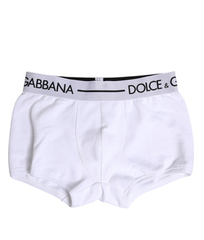 Dolce &amp; Gabbana White Cotton Stretch Regular Boxer Underwear