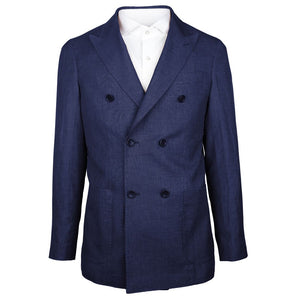 Made in Italy Blue Linen Blazer