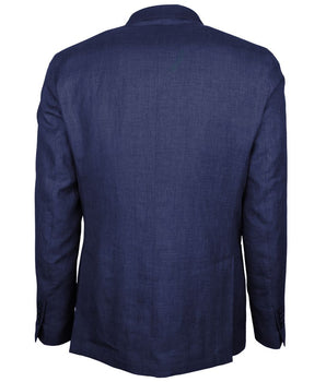 Made in Italy Blue Linen Blazer