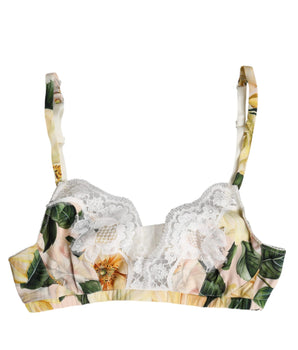 Dolce &amp; Gabbana Multicolor Floral Print Non Wire Bra Underwear
