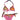 Dolce & Gabbana Pink Printed Swimsuit 2 Piece Top Bottom Swimwear