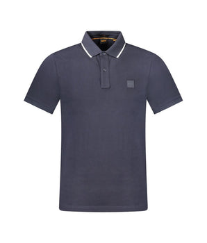 Hugo Boss Blue Cotton Polo Shirt