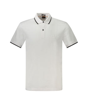 Hugo Boss White Cotton Polo Shirt