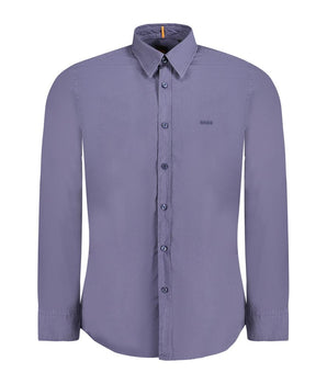 Hugo Boss Blue Cotton Men Shirt