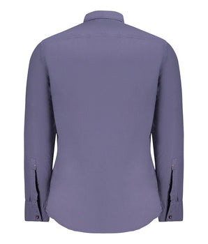 Hugo Boss Blue Cotton Men Shirt