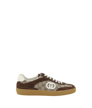 Gucci Brown Calf Leather Bos Taurus Low Top Sneakers