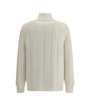 Brunello Cucinelli White Cashmere Coat