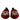 Dolce & Gabbana Black Red Velvet Embellished Slip On Shoes
