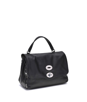 Zanellato Black Calf Leather Bos Taurus Handbag