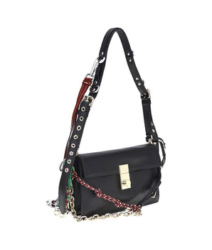 Prada Black Calf Leather Bos Taurus Shoulder Bag
