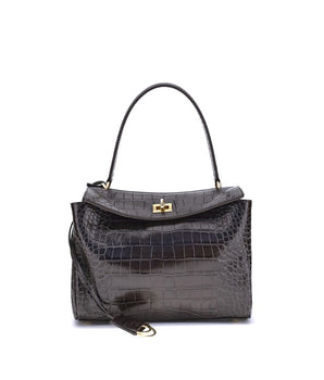 Balenciaga Black Calf Leather Bos Taurus Shoulder Bag